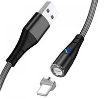 Швидке магнітне заряджання USB 3 в 1 для iPhone Lightning Magnetic USB Cable магнітний кабель 5А