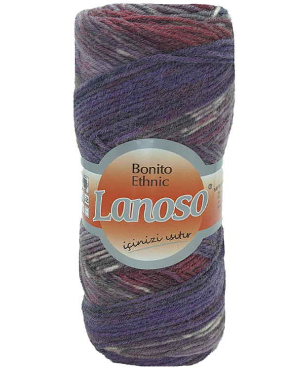 Lanoso BONITO ETHNIC (Боніто Етнік) № 1216 (Пряжа вовняна з акрилом, нитки для в'язання), фото 1