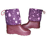 Дутики дитячі зимові бордові чоботи пінка розмір 31, фото 2
