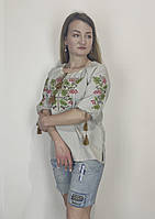 Женская вышитая рубашка Дуб Калина большие размеры Код/Артикул 64 11286