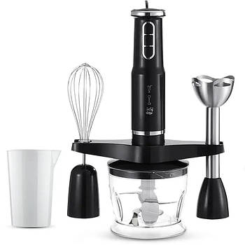 Блендер занурювальний 3в1 Raf R-291, 600W / Кухонний блендер подрібнювач, міксер / Ручний блендер з чашею