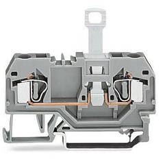 Клемa 2-дротова Wago на DIN-рейку 0,08-4,0 мм2 з розмикачем 281-912