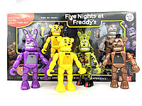 Игровой Набор FREDDY'S NIGHT 3302 набор с 4х героев Свет на груди , руки трещетки (Пять ночей во Фредди)