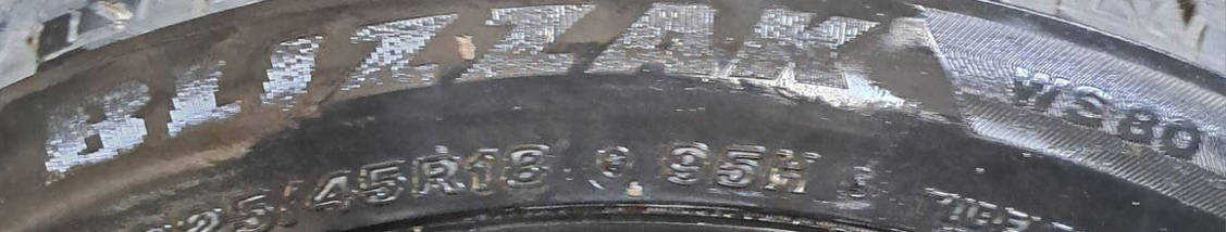 Шини легкі б/у 225/45R18 Bridgestone Blizzak WS80 (зима), фото 3