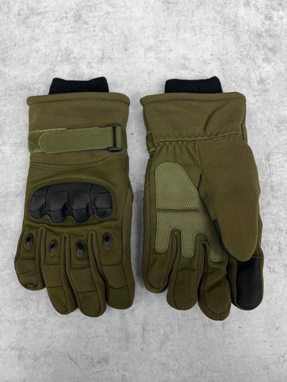 Зимние тактические перчатки Magnum Олива с флисом, мужские штурмовые защитные перчатки для ВСУ - фото 6 - id-p1996717926