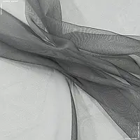 Ткань Тюль микросетка блеск/bnyd т.серая (305см 34г/м² пог.м) 137298
