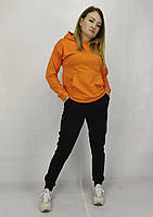 Женская спортивная кофта весна лето с капюшоном в оранжевом цвете S, M, L, XL, XXL Код/Артикул 64 11149