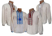 Вышиванка рубашка украинская мужская лен, большие размеры Код/Артикул 64 05104