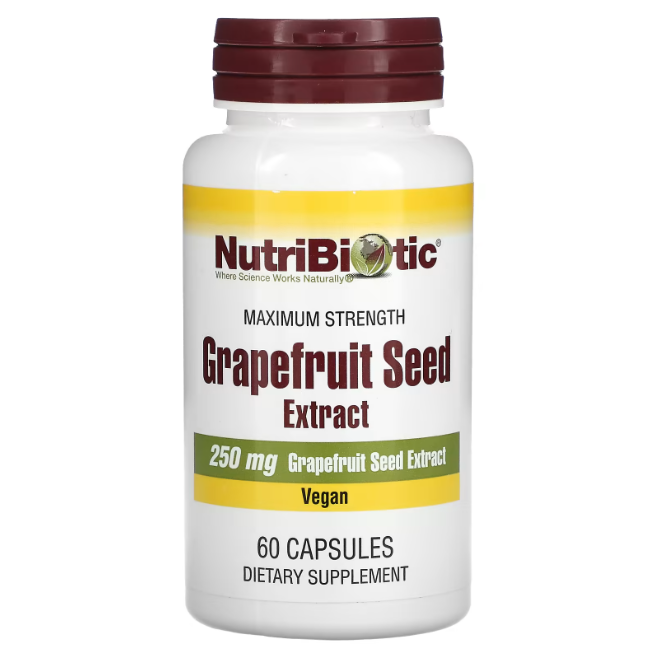 Екстракт кісточок грейпфрута NutriBiotic, 250 мг 60 капсул