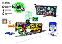 Автомат мощный на аккумуляторе стреляет светящимися орбизами зарядка 2 пакета пуль цвет граффити
