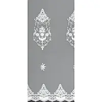 Тюль сетка вышивка анисса белая с фестоном (290см 54г/м² пог.м) 173003
