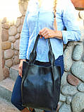 Сумка шопер з натуральної шкіри, фото 7