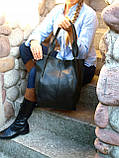 Сумка шопер з натуральної шкіри, фото 9