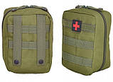 Тактична аптечка для медикаментів хакі, фото 2
