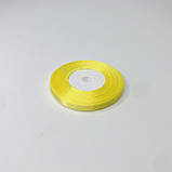 Стрічка атласна, 0,5 см, жовта, 23 м - рулон, фото 3