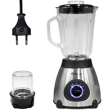 Стаціонарний блендер з кавомолкою, 1000Вт, 1,5л, MS-6610, Металік / Блендер-подрібнювач з чашею