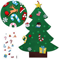 Детская новогодняя фетровая елочка Softy Crismas Tree новогодний декор на стену с набором украшений HRV