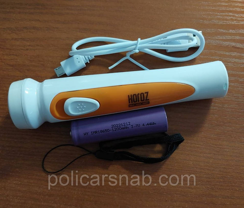 Аккумуляторний компактний ручний світлодіодний ліхтар micro USB зарядка від павербанка,  економний 1Вт ZOLA, фото 1