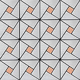 Самоклеюча PET плитка фігури+ромбики Сіра 30х30CMх4MM, фото 2