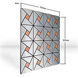 Самоклеюча PET плитка фігури+ромбики Сіра 30х30CMх4MM, фото 4