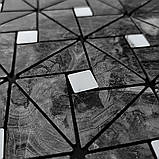 Самоклеюча PET плитка фігури+ромбики Сірий мармур 30х30CMх4MM, фото 3