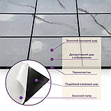 Самоклеюча вінілова PET плитка квадрати Сірий мармур 30х30CMх4MM, фото 5