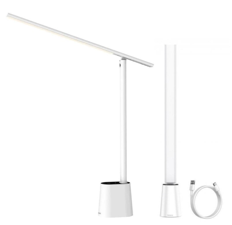 ⇒ Настільна акумуляторна лампа Baseus Smart Eye LED Lamp (White), з 3-ма режимами світла та захистом для очей!, фото 1