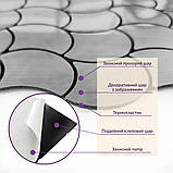 Самоклеюча PET плитка Хвилі срібло 30х30CMх4MM, фото 5