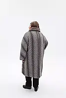 Батальне двобортне жіноче пальто зимове комбіноване з 54 по 76 розмір, фото 8