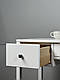 Стіл письмовий "Хюгге" з натурального дерева білий з фурнітурою BLUM, фото 9