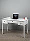 Стіл письмовий "Хюгге" з натурального дерева білий з фурнітурою BLUM, фото 3