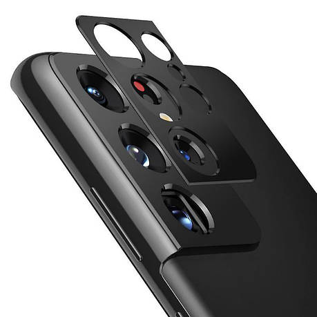 Захисне скло для камери 3D для Samsung S21 Ultra Black, фото 1