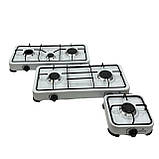 Газовий металевий балон 4,8л, настільна плита 1/2/3 конфорки та Комплект підключення, фото 2