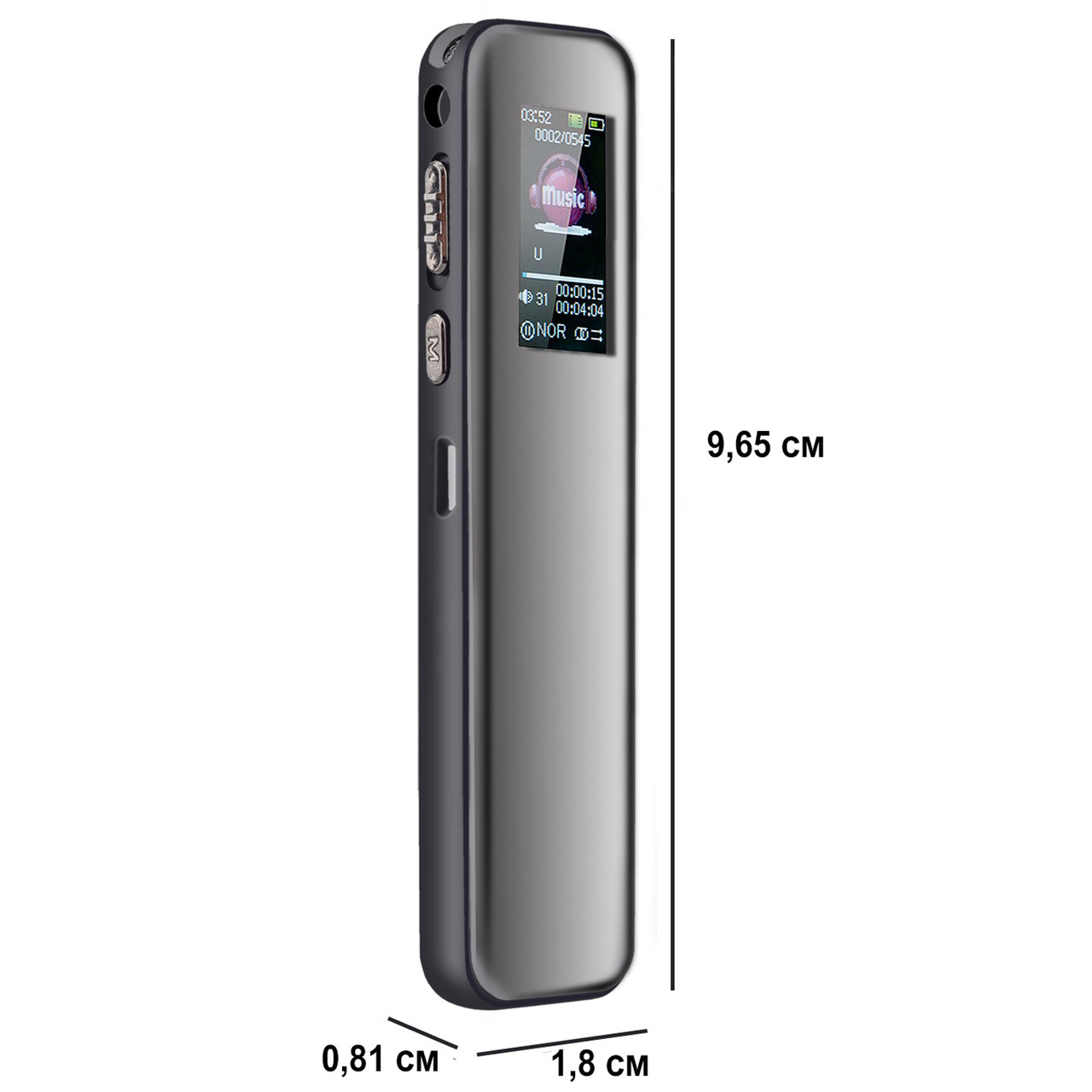 Профессиональный цифровой диктофон с активацией голосом Savetek GS-R60, 64 Гб, до 25 часов записи - фото 2 - id-p1996751424