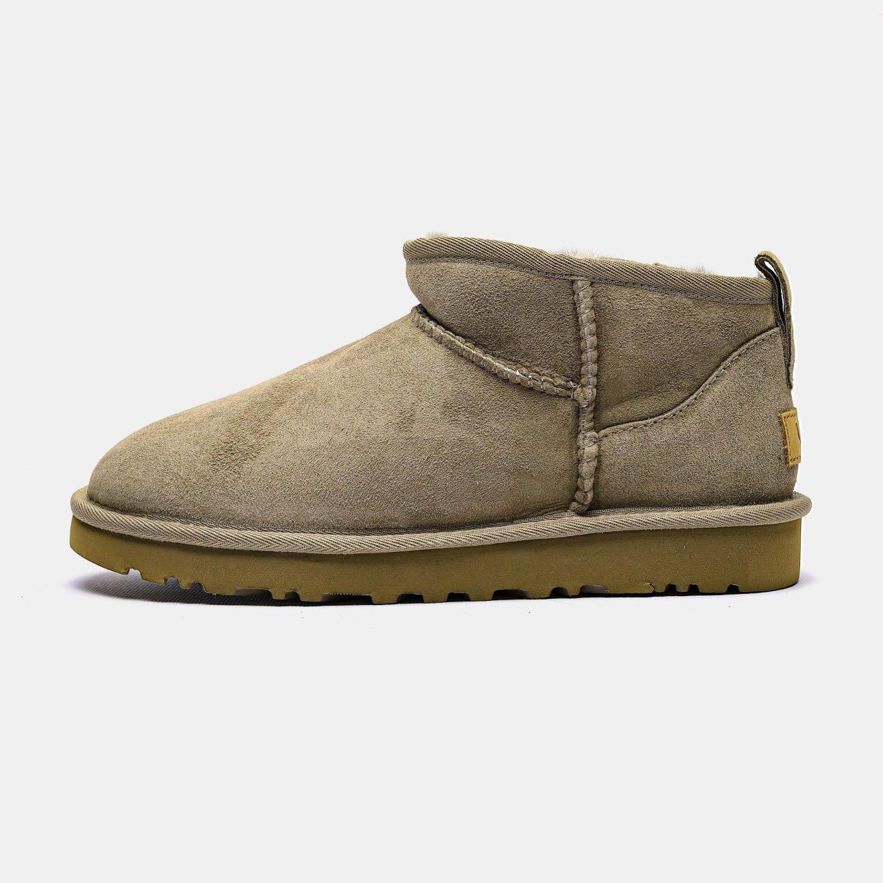 Зимові жіночі Черевики UGG Classic Ultra Mini Platform Beige / УГГ Класик Ультра Міні Платформа Бежеві