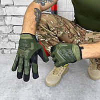 Зимние перчатки Mechanix M-Pact с флисом , армейские перчатки с усиленными вставками Armortex Олива L