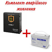 Комплект UPS Kemot PROsinus-1000 URZ3410 + Аккумулятор гелевый 12В 100Ач Full Energy FEL-12100