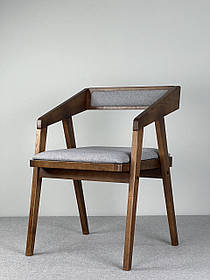 Дизайнерський стілець "Гранде" з натурального дерева колір Сірий