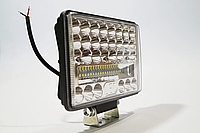 Фара LED прямоугольная 144W 6000K (48 диодов) (15см х 11см х 3см) (ближний + дальний)