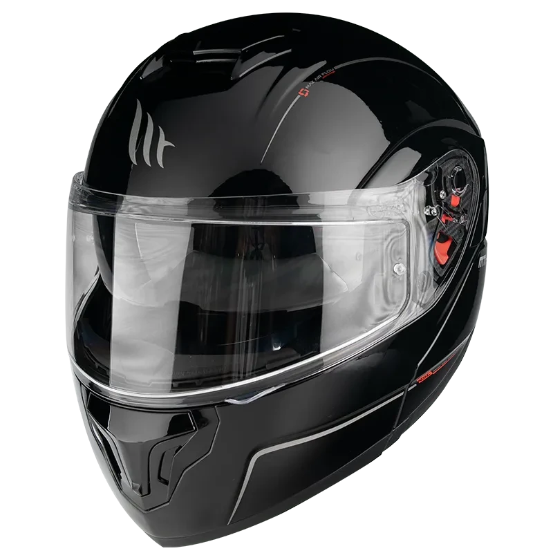 МОТОШОЛОМ МОДУЛЯР MT ATOM SV SOLID A1 КОЛІР ЧОРНИЙ ГЛЯНЦЕВИЙ