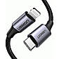 Кабель UGREEN US304 USB-C to Lightning M/M Cable Aluminum Shell Braided 1m (Black) (UGR-60759), фото 2