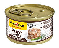 Влажный корм GimDog LD Pure Delight для карликовых и малых пород собак с курицей и говядиной, 85 г