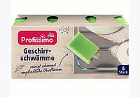 Губки для мытья посуды Profissimo Geschirrschwämme зеленая 6шт. Германия 4058172673436