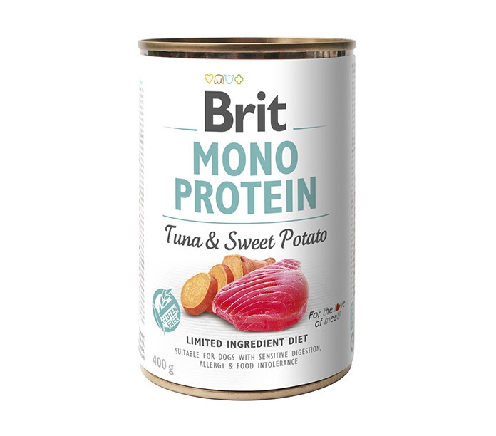 Вологий корм Brit Care Mono Protein Tuna & Sweet Potato для собак усіх порід (тунець/батат) 400 г