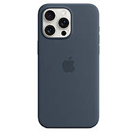 Чехол для iPhone 15 pro Max Apple Silicone Case with MagSafe Storm Blue (HC) чехол для айфон 15 про мах