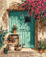 Картина по номерам Origami Дверь в окружении цветов LW 199 40*50 производство Украина