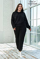 Спортивний жіночий костюм чорного кольору трикотаж тринитка петля 42-60 розміри безкоштовна доставка