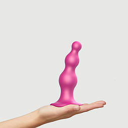 Насадка для страпону Strap-On-Me DILDO PLUG BEADS FRAMBOISE METALLIC — M 777Store.com.ua
