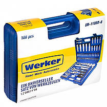 Werker. Універсальний набір інструмента 1/4&1/2, 108 передм. (6 гран.) (UN-1108П-6), фото 3