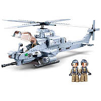 Конструктор Военный вертолет Sluban M38 / 482 детали
